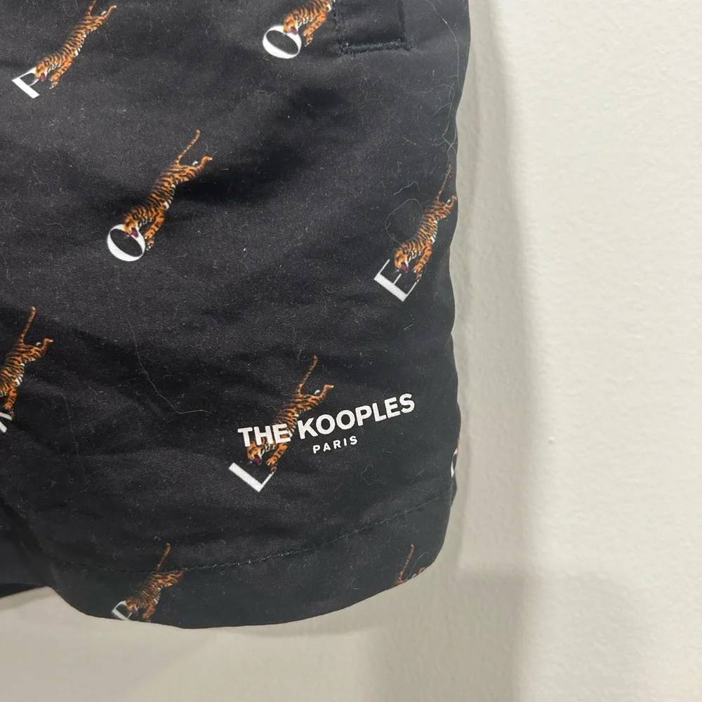 The Kooples Jaguar Swim Shorts Trunks in Washed Black